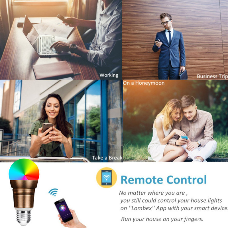 E27 WiFi Color Changing LED Lights Bulb - Smartphone And Voice Control E27 WiFi Color Changing LED Lights Bulb - Smartphone And Voice Control